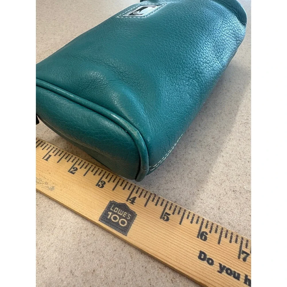 Dooney & Bourke‎ Small Barrel Shoulder Bag – Teal Pebbled Leather Y2K Mini Bag